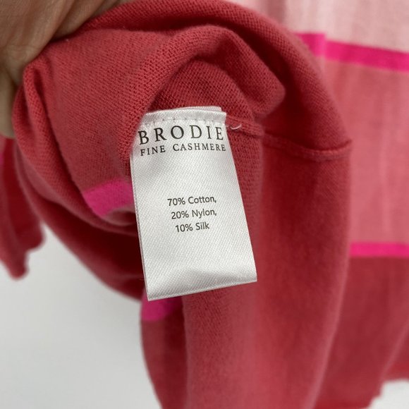 Whisper By Brodie Pink Striped Sweater Small - Picture 6 of 10